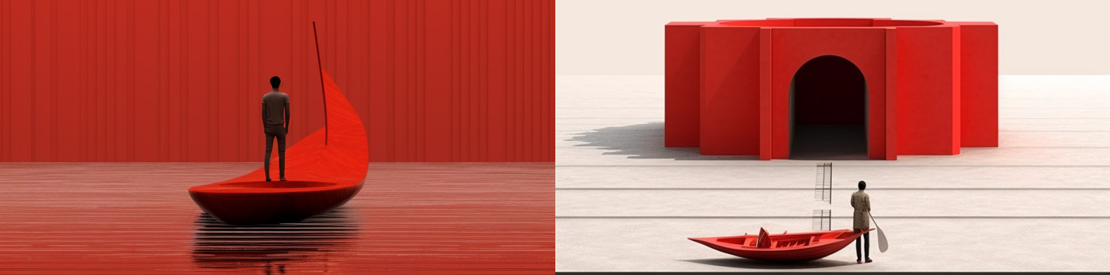 概念主义人物红船Midjourney关键词