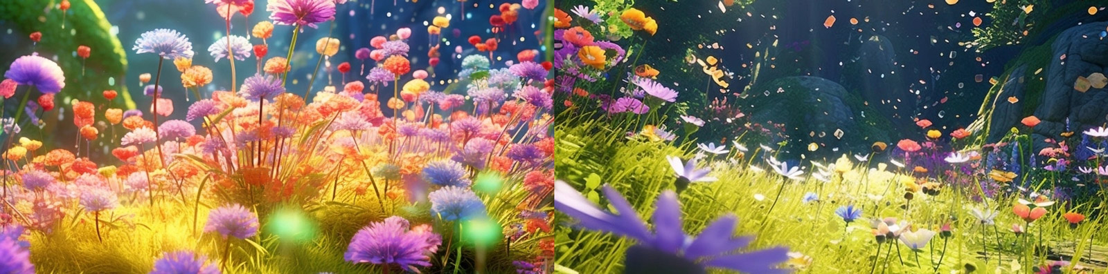 彩色鲜花自然风景Midjourney咒语
