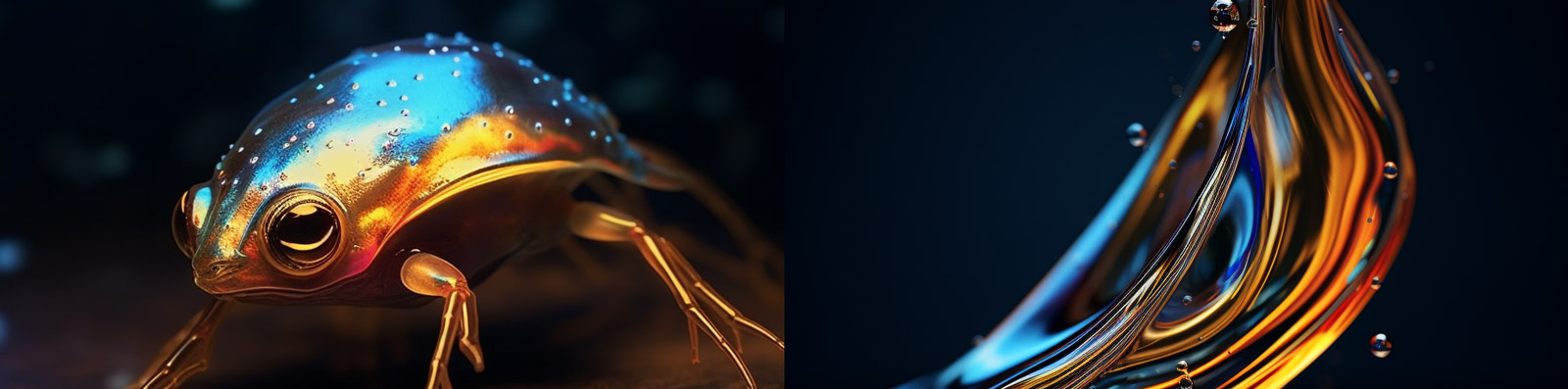 未来科幻生物发光体Midjourney关键词