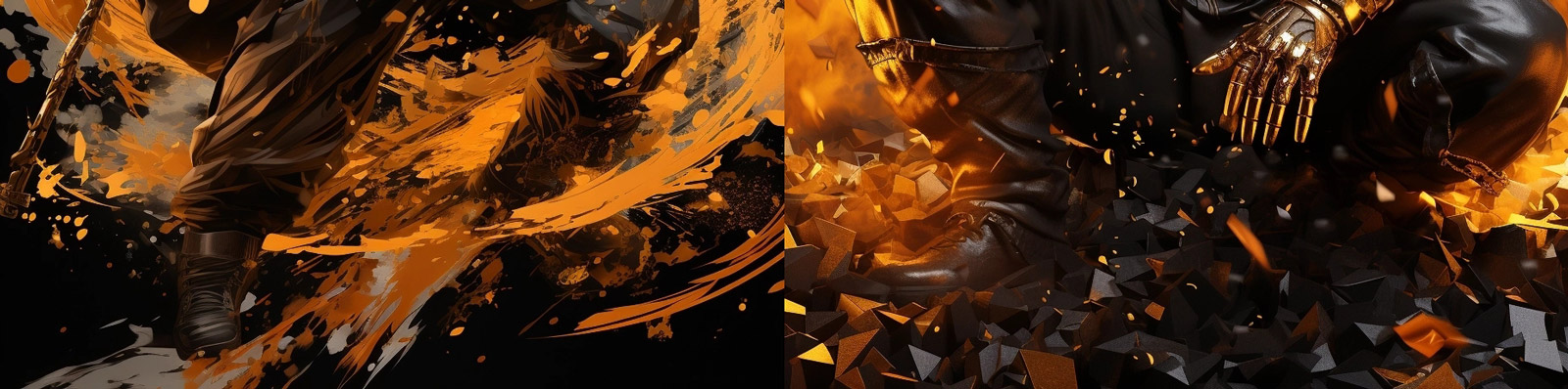 动感武术人物动作特写Midjourney咒语