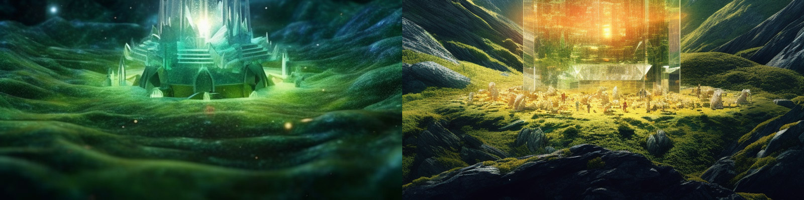 梦幻魔法水晶玻璃罩Midjourney关键词