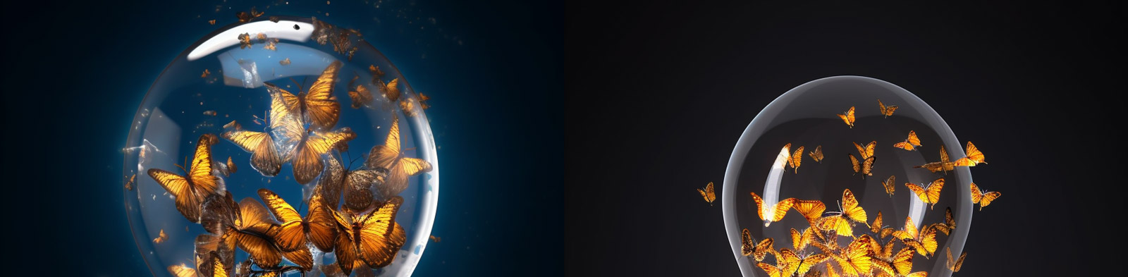 创意蝴蝶灯泡艺术Midjourney咒语