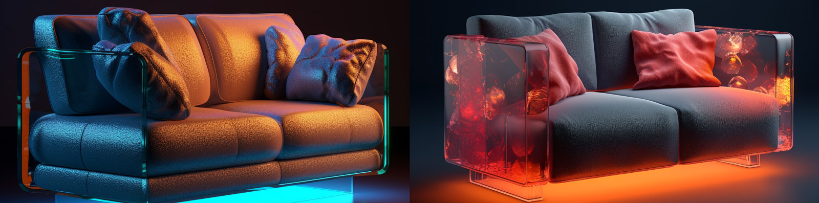 未来主义沙发设计Midjourney关键词