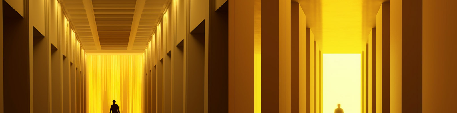 金色光效走廊空间Midjourney咒语