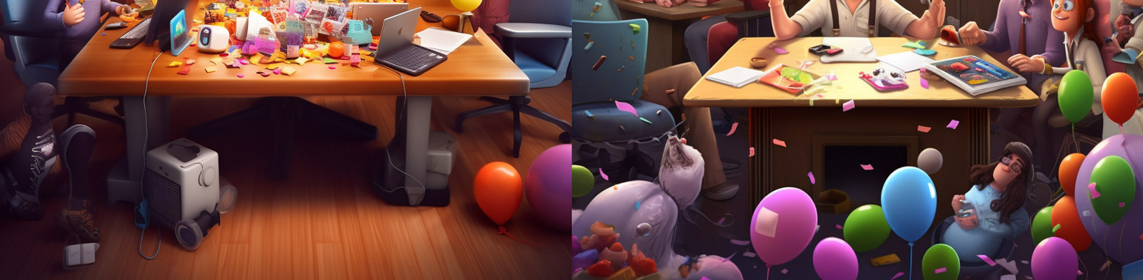 动漫卡通人物办公场景Midjourney关键词
