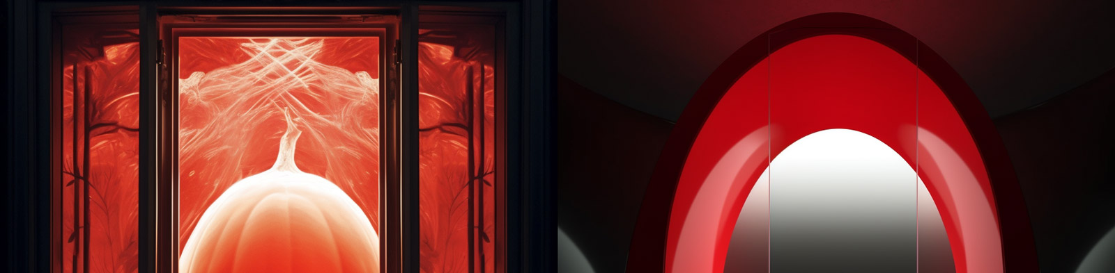 红色艺术空间摄影Midjourney关键词