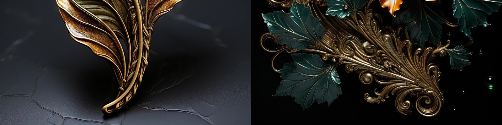 逼真金属树叶模型Midjourney关键词