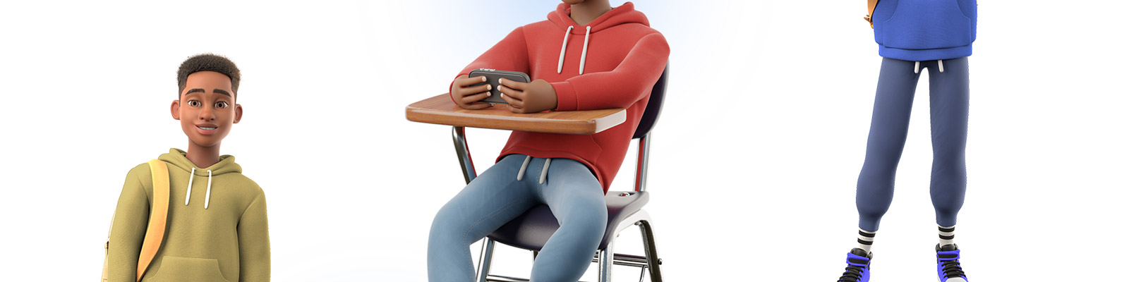 3D卡通动画人物模型Blender