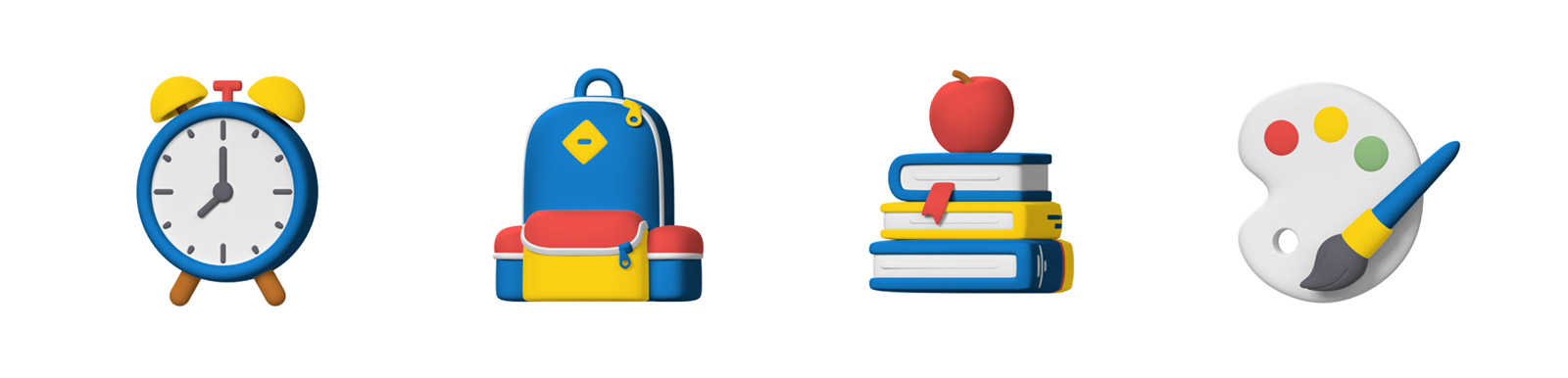  3D教育图标插图模型Blender