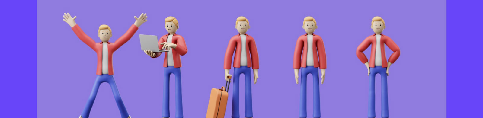 3D卡通人物插图模型Blender