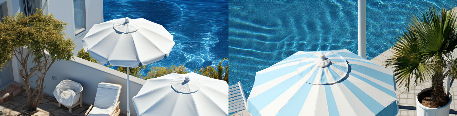 夏季游泳池俯视图Midjourney咒语