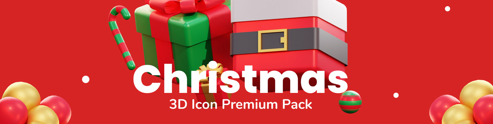  3D圣诞节图标插图模型Blender