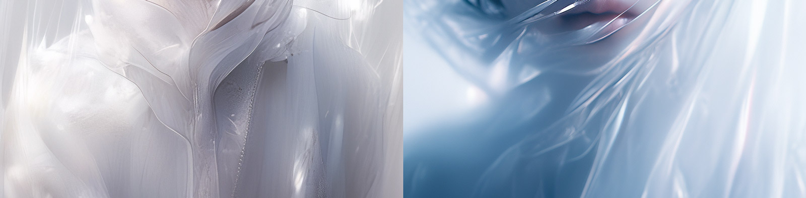 白色梦幻男孩透明薄纱Midjourney咒语