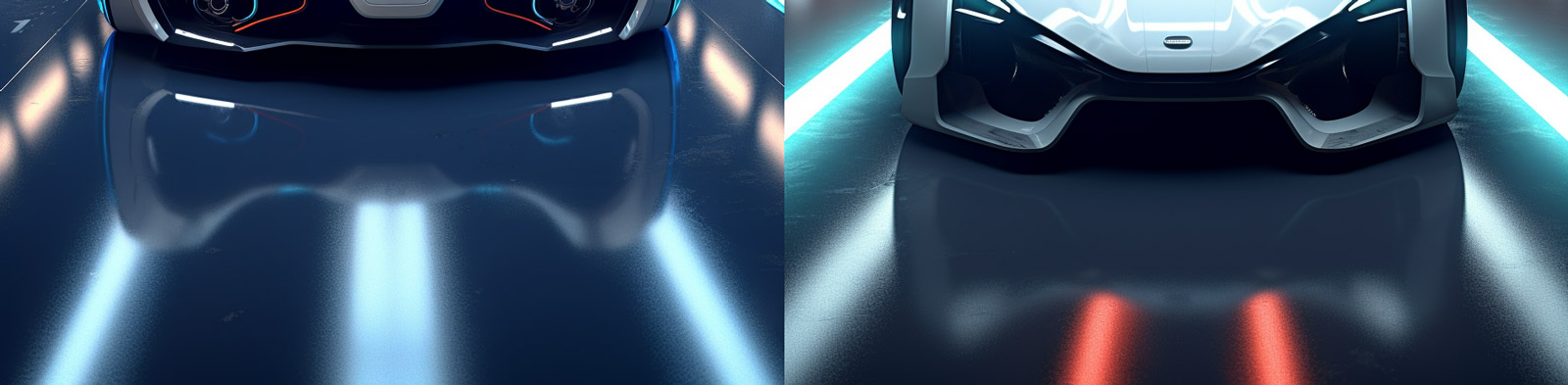 未来概念汽车展厅背景Midjourney咒语