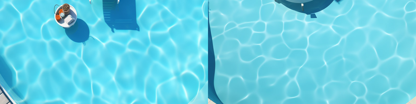 夏季立体蓝色游泳池鸟瞰图Midjourney咒语