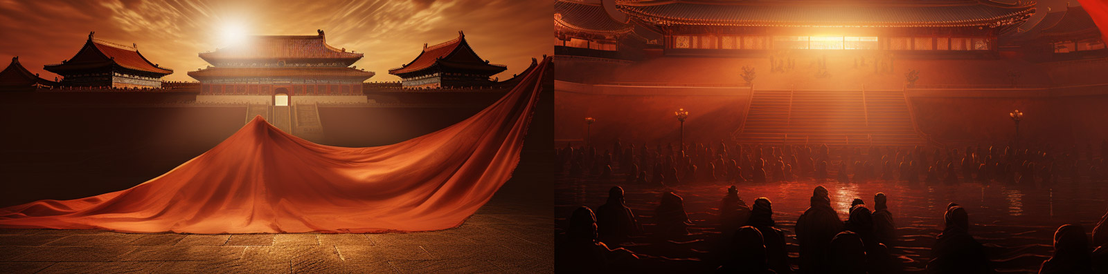 中国风紫禁城艺术摄影海报Midjourney关键词
