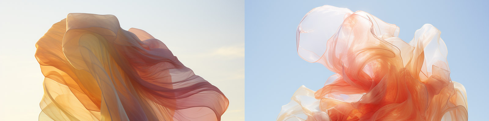 户外飘逸织物彩色纱幔人物艺术摄影Midjourney关键词