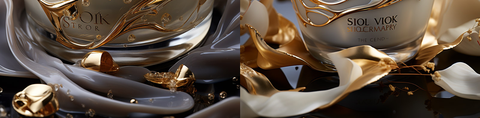 高端巴洛克化妆品护肤品面霜美妆广告海报Midjourney咒语