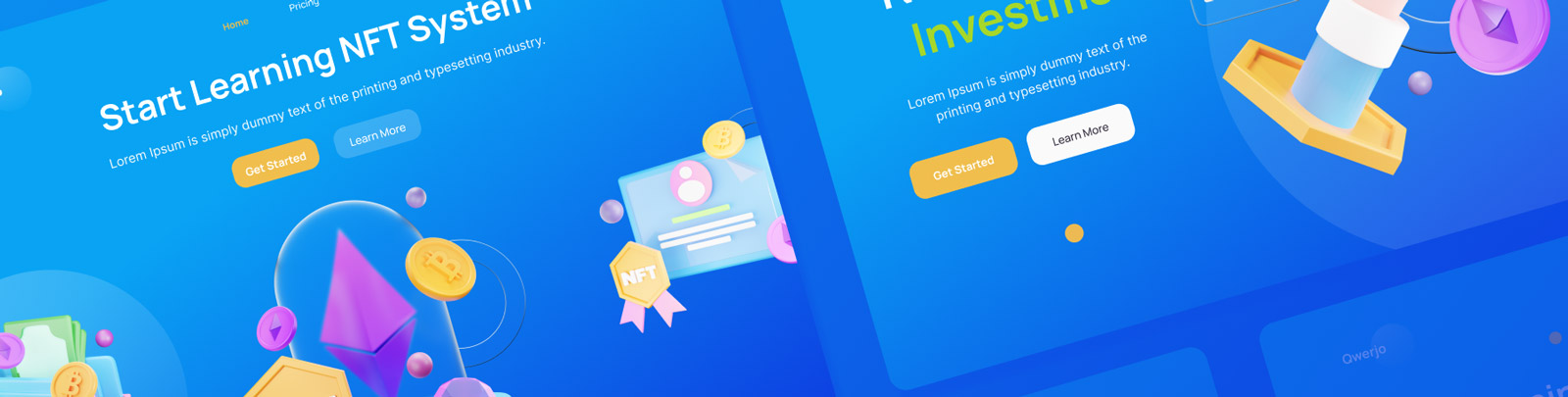  3D NTF图标插图模型Blender