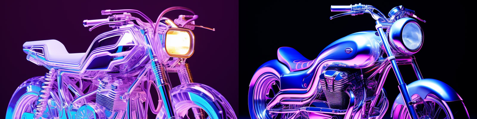 炫彩雅马哈摩托车模型Midjourney咒语