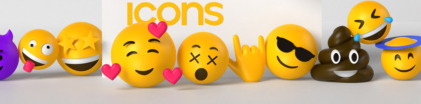  3D表情符号插图模型Blender