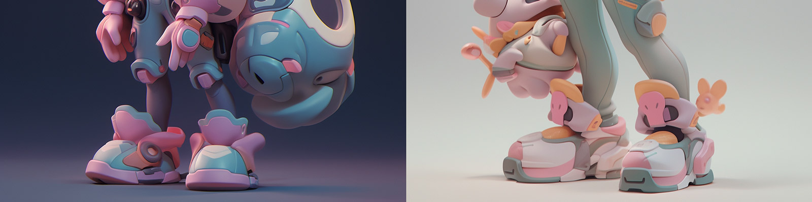 可爱卡通机械女孩玩具盲盒Midjourney关键词