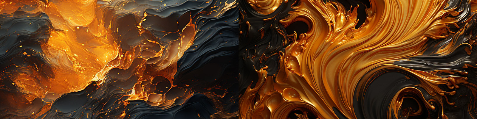 抽象金色熔岩雕塑背景Midjourney关键词