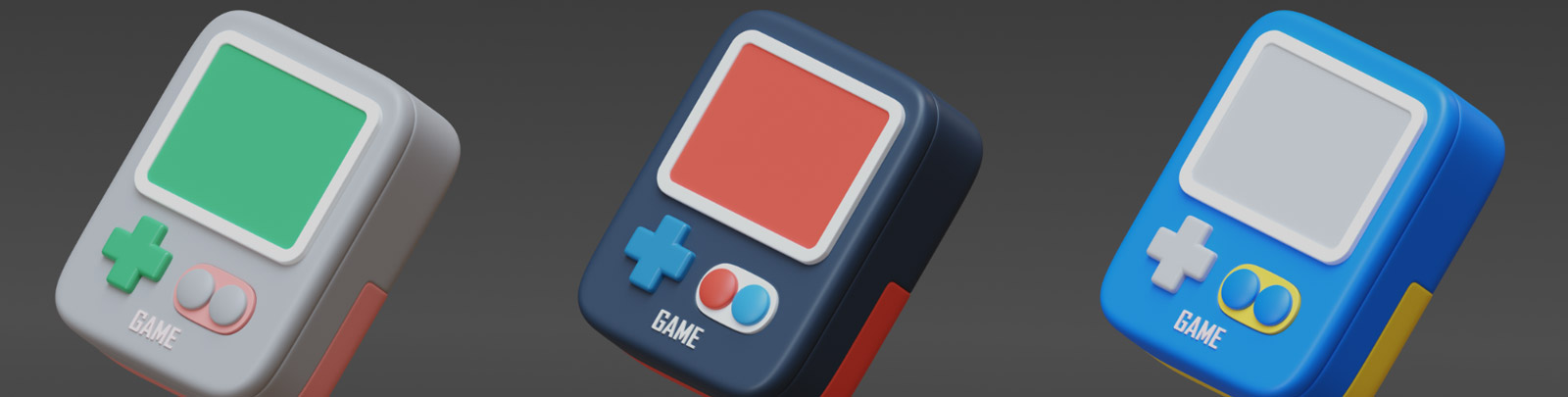  3D游戏图标插图模型Blender