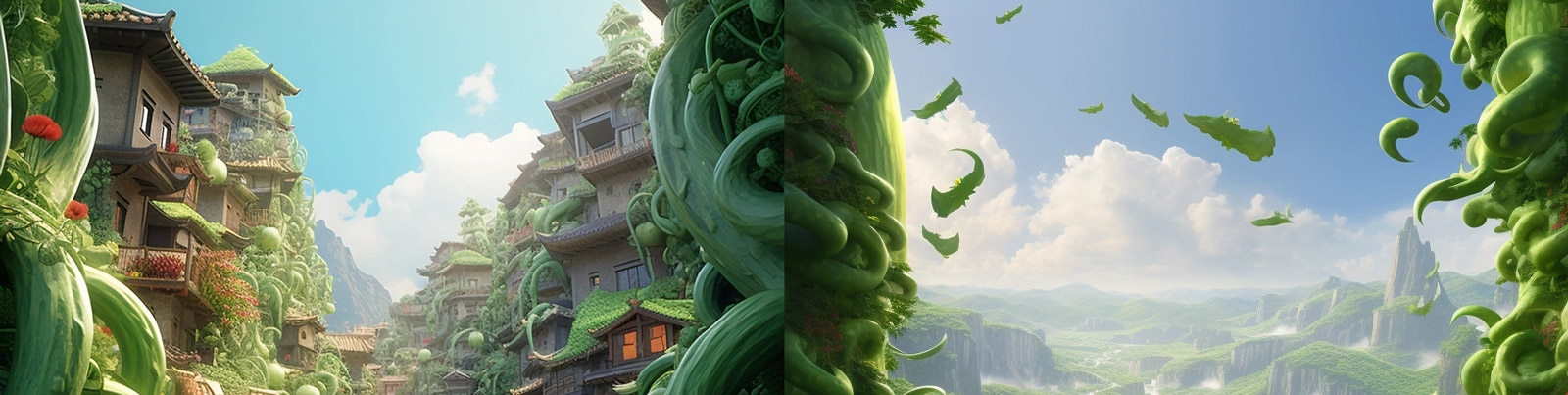 动漫黄瓜城人物自然场景Midjourney关键词