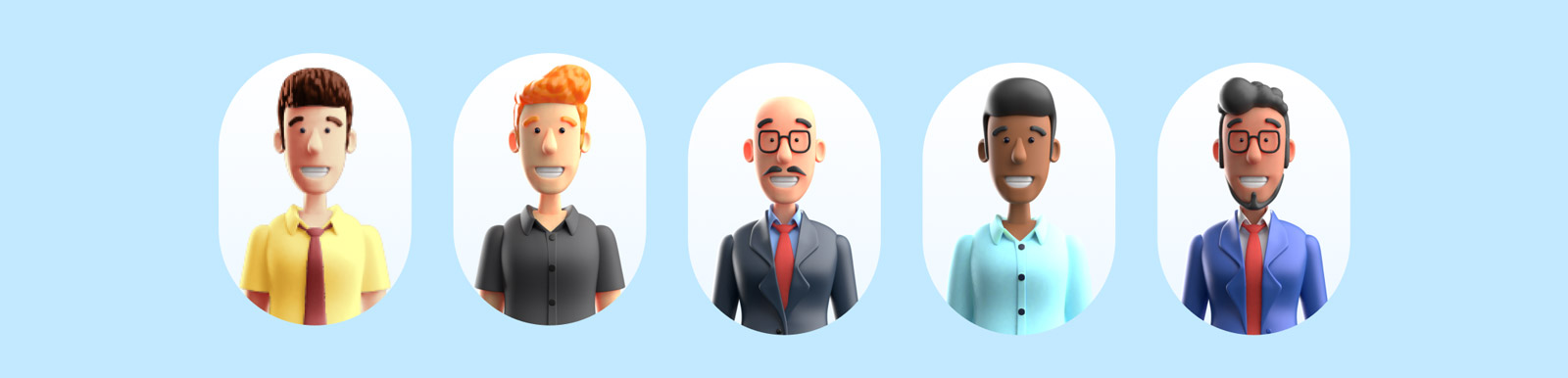 3D商务卡通人物模型Blender