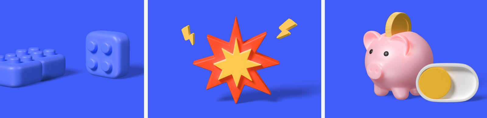 3D商务工作图标模型Blender