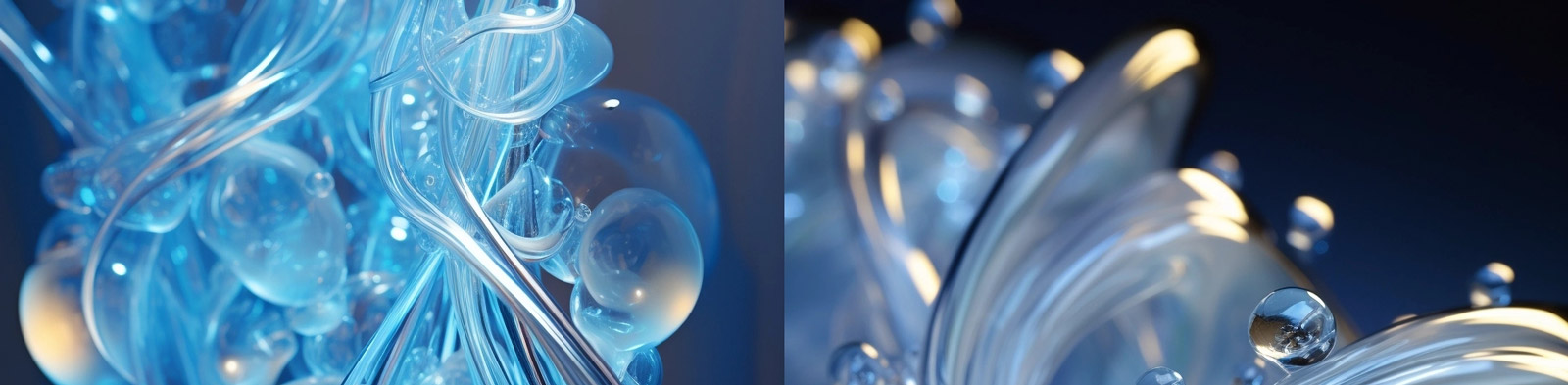 蓝色水滴液体材料结构背景Midjourney关键词