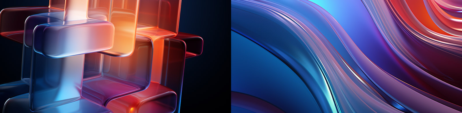 科技彩色数字几何形状霓虹灯抽象背景Midjourney关键词咒语分享