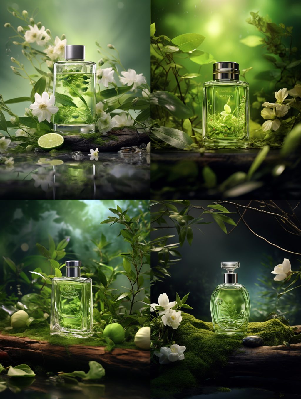 天然植物香水产品摄影广告Midjourney咒语