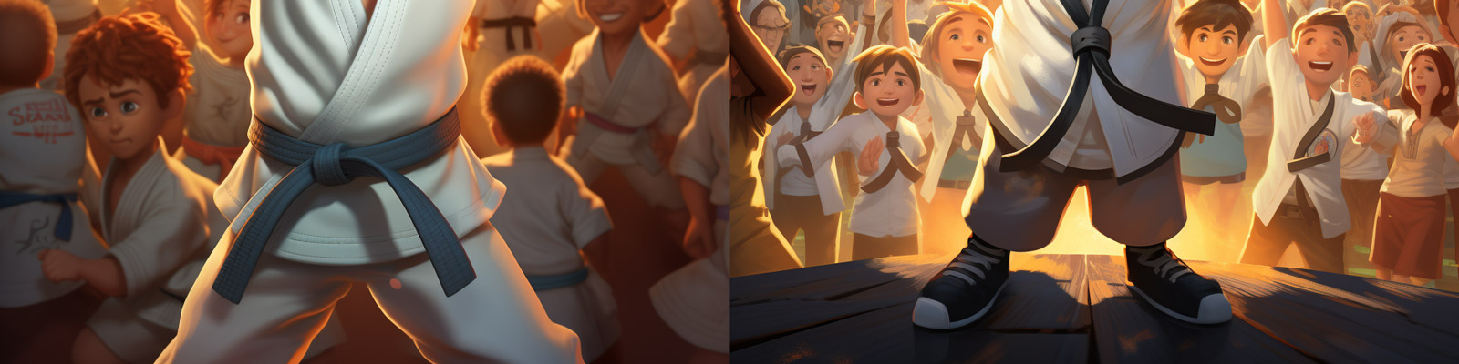 动漫卡通人物胜利欢呼场景Midjourney咒语