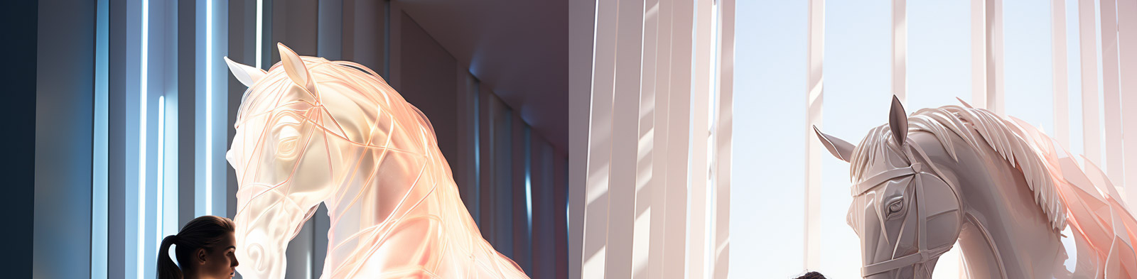 艺术白马雕塑人物摄影Midjourney关键词