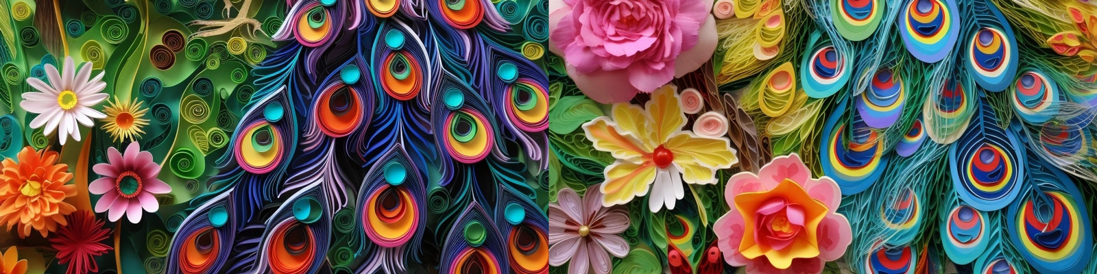 3D彩色美丽孔雀绘画Midjourney咒语