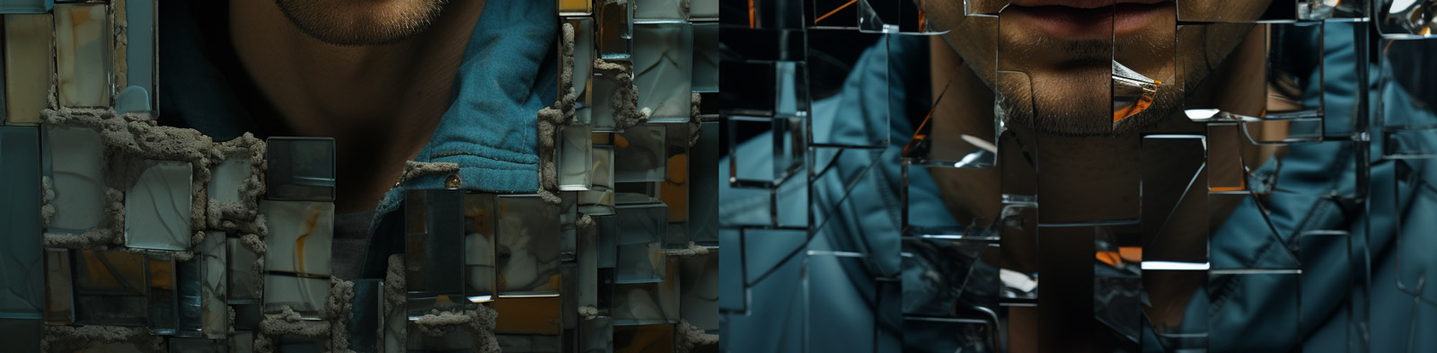 创意碎片拼接自画像Midjourney咒语