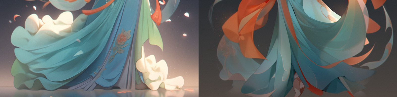手绘卡通中国风古代古典敦煌飞天舞女插图Midjourney关键词咒语分享