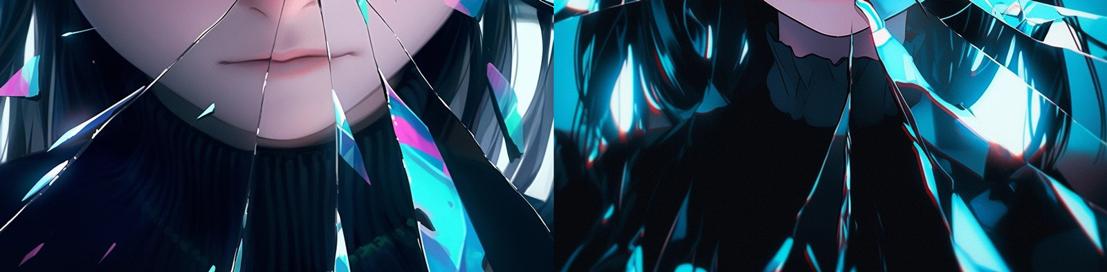 超现实主义动漫女孩碎片Midjourney关键词