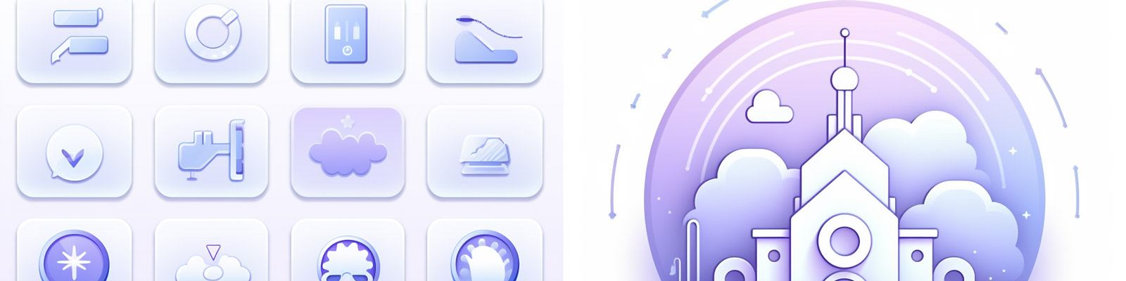 极简主义UI图标矢量图像Midjourney咒语