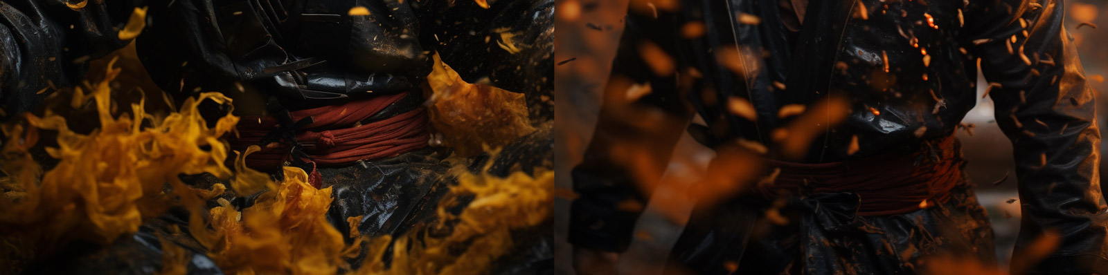 帅气中国功夫男孩打斗冲击爆炸碎片场景海报Midjourney关键词咒语分享