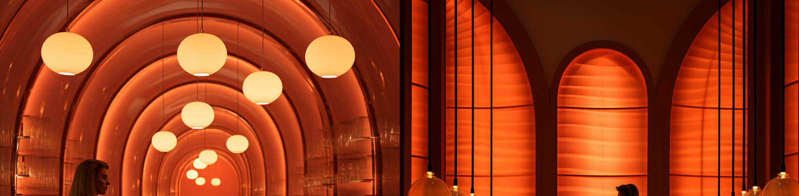 现代主义景观酒吧灯光场景Midjourney关键词