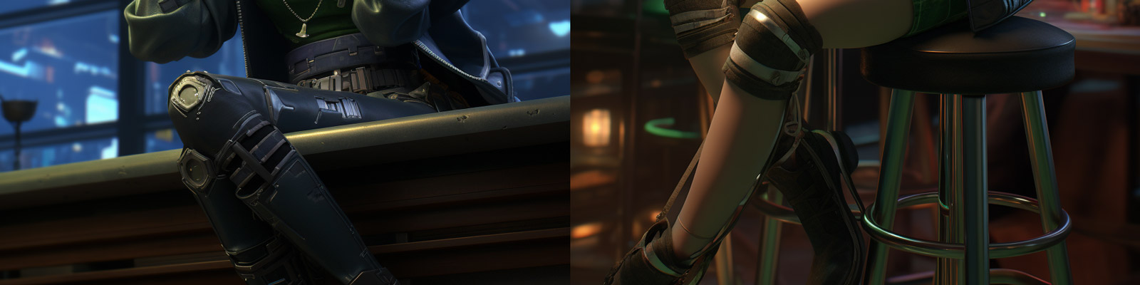 赛博朋克酒吧动漫人物Midjourney关键词