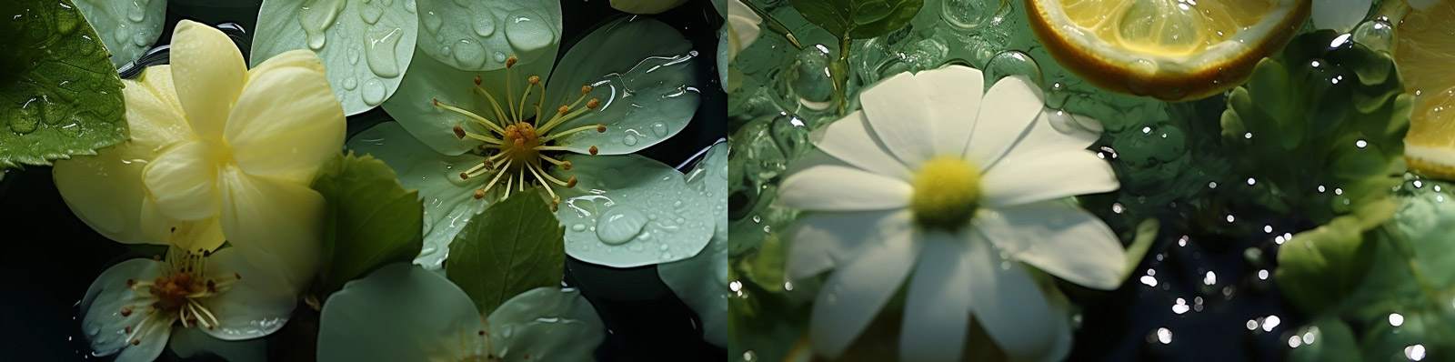 逼真柠檬花无缝背景图案Midjourney关键词