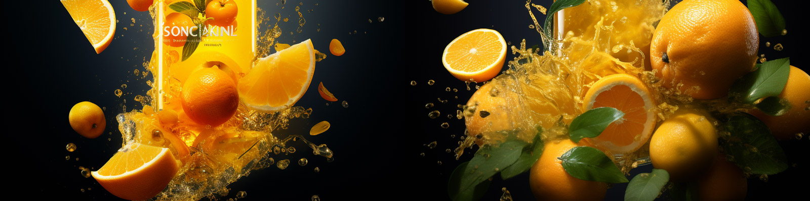 新鲜橙汁饮料广告摄影海报Midjourney关键词