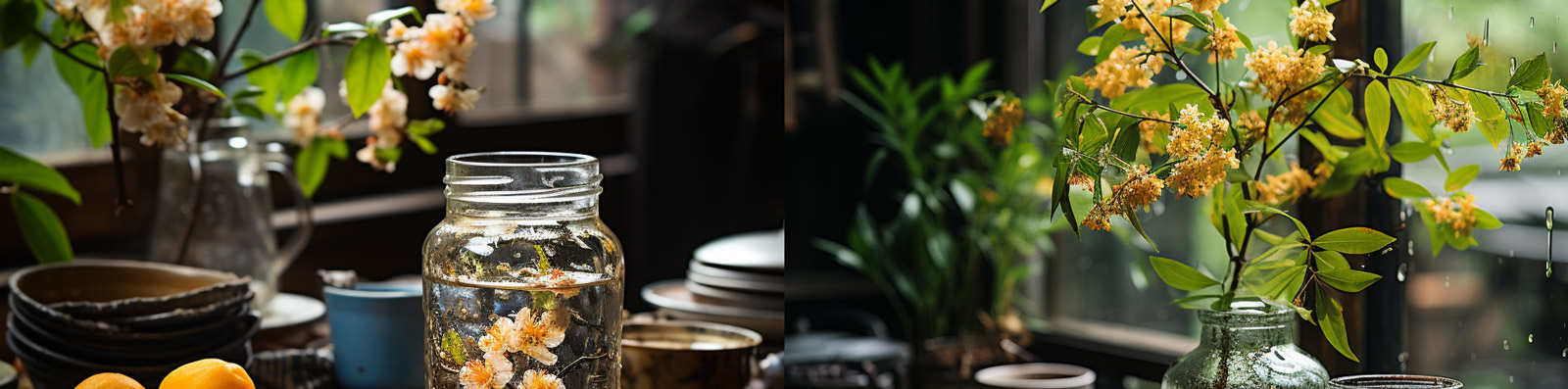 下雨天温馨室内下午茶时光场景产品拍摄海报Midjourney关键词咒语分享