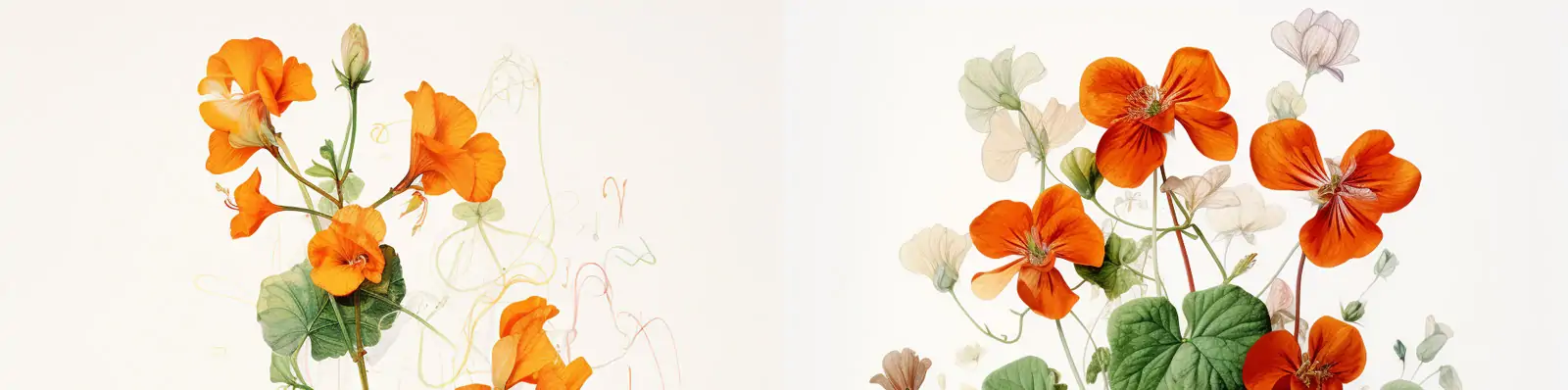 创意手绘简约逼真鲜花植物水彩画艺术插图绘画海报Midjourney关键词咒语分享