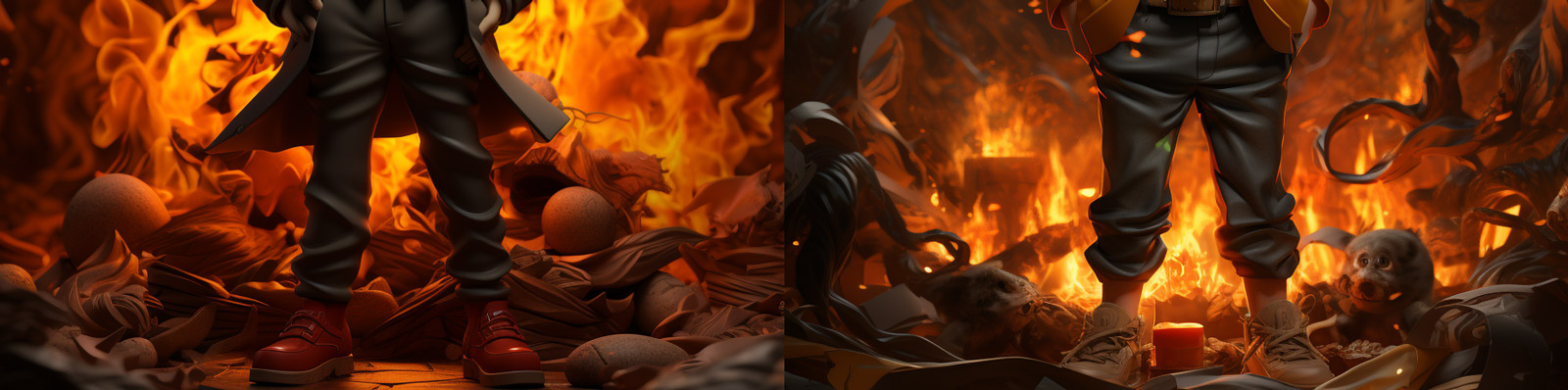 未来主义动漫卡通男孩海贼王西装时尚服装3D玩具盲盒插图Midjourney关键词咒语分享