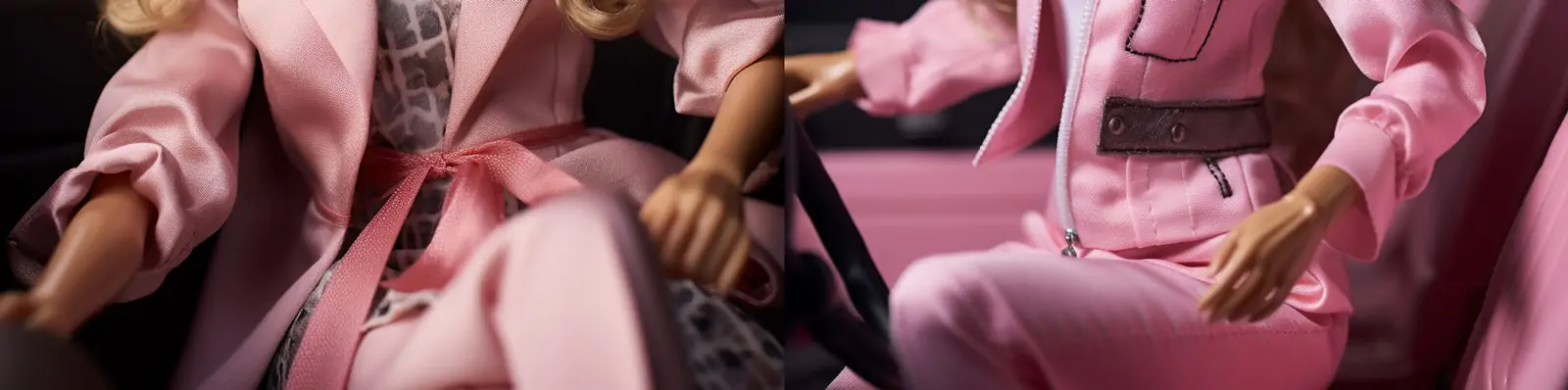 逼真动漫卡通可爱粉色金发芭比娃娃开车人物模型玩具Midjourney关键词咒语分享